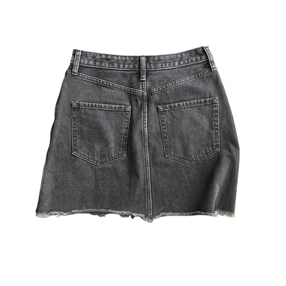 Abercrombie & Fitch Black Denim "Zoe" Natural Rise Vintage A-Line Skirt Size 27/ - Picture 3 of 3